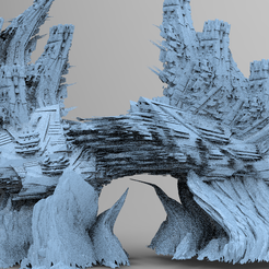 untitled.2632.png OBJ file Alien Cliffs rock structure Base 4・3D printable design to download