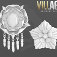 etsy_viii_flower_necklace_1.png RESIDENT EVIL VILLAGE 3D MODEL DIMITRESCU DAUGHTER FULL SET 3D print model