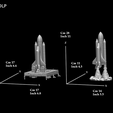 50.png Space Shuttle file STL for all 3D printer, two versions on platform and in the take-off phase lamp  scale 1/120 FDM 1/240 DLP-SLA-SLS