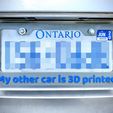 My-Other-Car-Is-3D-Printed.jpg License Plate Frame - "My Other Car is 3D Printed"