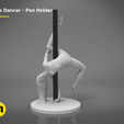 poledancer-main_render-1.187.png STL file Pole Dancer - Pen Holder・3D printable design to download