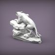 panther-on-stone4.jpg panther on stone 3D print model
