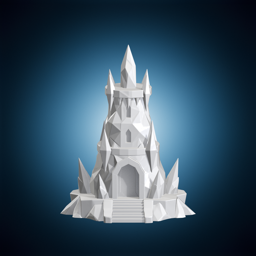 Frozen Ice Tower Dice Tower 3D Print Model
