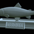 Rainbow-trout-statue-40.png fish rainbow trout / Oncorhynchus mykiss open mouth statue detailed texture for 3d printing