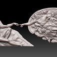 10.jpg La création d'Adam - Chef-d'œuvre de Michel-Ange Bas-relief
