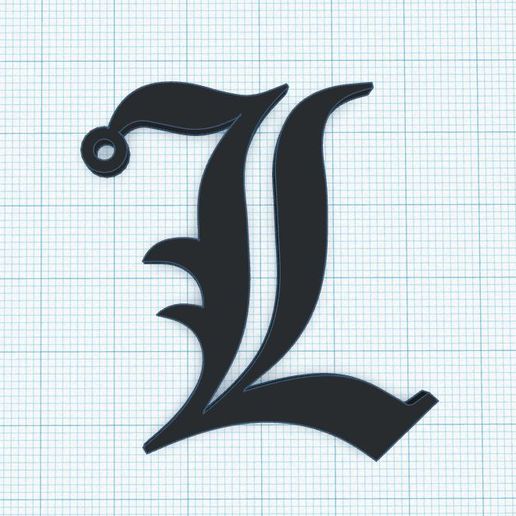 L death note keychain 3D model
