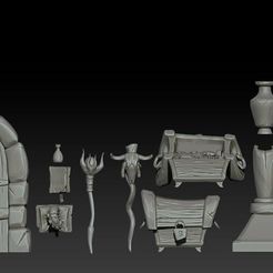 view.jpg STL-Datei Dungeons&Dragons ROL Item Pack・3D-druckbare Vorlage zum herunterladen