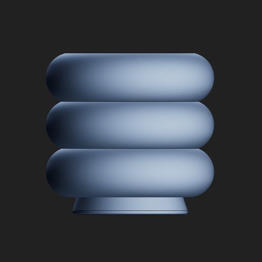 1-04.jpg Modern Ribbed Succulent Planter - 3D Printable Table Pot