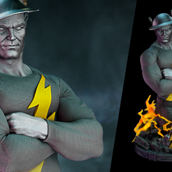 033023-B3dserk-Flash-Jay-Garrick-Bust-Image-001B.png Archivo 3D B3DSERK Marzo plazo 2023: Jay Garrick Flash Bust 1/4 listo para imprimir・Diseño imprimible en 3D para descargar