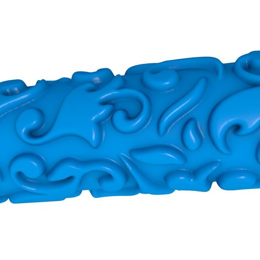 656566.jpg oriental pattern clay roller stl / pottery roller stl / leaf clay rolling pin /flower pattern cutter printer