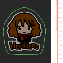 Llavero-Hermione.png Fichier STL Porte-clés Hermione (Harry Potter)・Idée pour impression 3D à télécharger