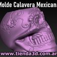 molde-calavera-mexicana-2.jpg Mexican Skull Pot Mold
