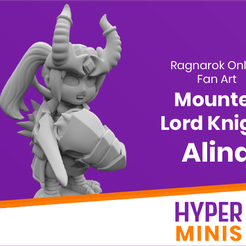 Chibi_Mounted_Lord_Knight_Alina.png Archivo STL gratis El Señor Montado Chibi Caballero Alina・Objeto para impresora 3D para descargar