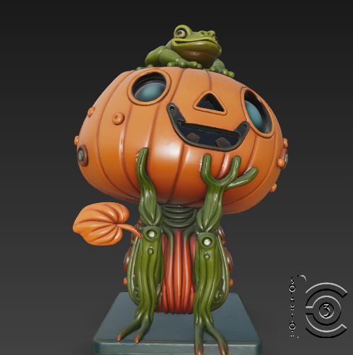 SNAG-0100.png Pumpkin Spirit with Frog Buddy