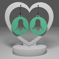 r214.jpg STL file Earrings 214 - Flower・3D print design to download