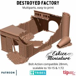 Destroyed-factory-1.jpg Fichier 3D Destroyed factory - 28mm・Modèle à télécharger et à imprimer en 3D