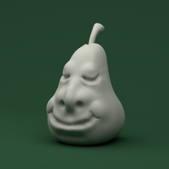 1.png Mr. Pear, A pear with face, ready to Print, Funny paperweight, Cute Prop for your Table,