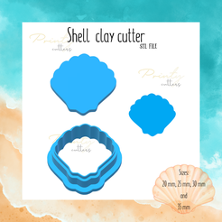 Shell clay cutter thee STL FILE “1 Sree F > > Camm os rim raad and a —— Simm Shell clay cutter | Sea animal clay cutter | Summer clay cutter | Polymer clay tool | Clay cutter | Cookie cutter