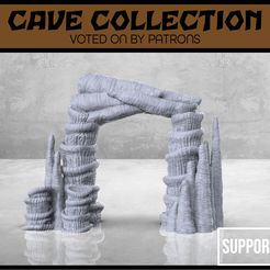 Cave_1-V1-01.jpg Файл STL Вход в пещеру - Версия 1 - Настольная рассеянная местность・Идея 3D-печати для скачивания