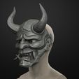 20.83.jpg Traditional Japanese Hannya Mask Oni Mask Samurai Mask 3D print model