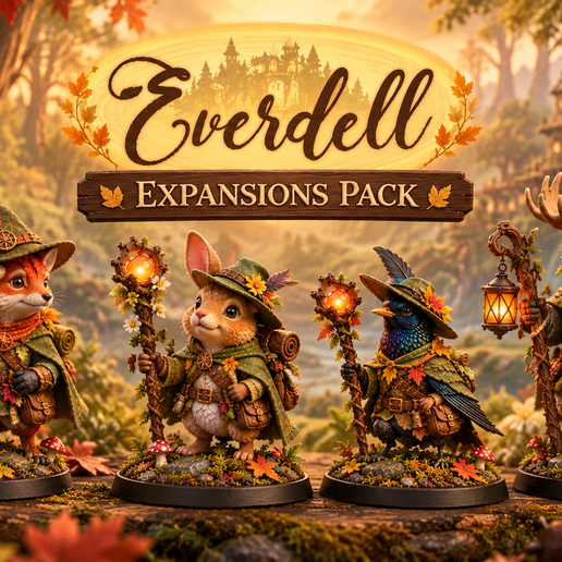 Everdell - Expansion Animals Pack - 24 Miniatures (Board Game deluxe))