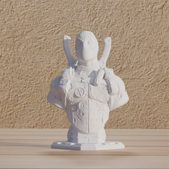 0001.png Archivo 3D gratis Busto de DeadPool・Objeto imprimible en 3D para descargar