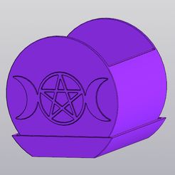 1.jpg Datei 3D Dreifachmond mit Pentagramm Pflanzgefäß・Modell für 3D-Druck zum herunterladen