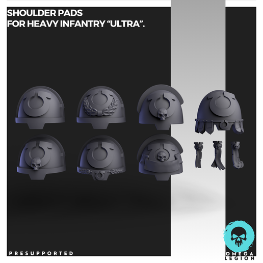 SHOULDER PADS FOR HEAVY INFANTRY "ULTRA" [PRE-SUPPORTED].