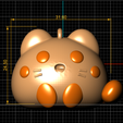 5.png Cute Chubby Cat Kawaii 3D Printable Cartoon Character