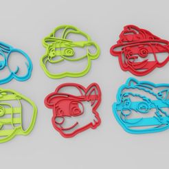 untitled.75.jpg STL-Datei paw patrol cookie cutter kostenlos herunterladen • 3D-druckbares Design, emilianobene94