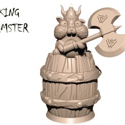 viking-hamster.jpg STL file VIKING HAMSTER 32mm・3D printer model to download
