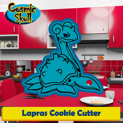 131-Lapras-2D.png Fichier STL Découpeur de biscuits Lapras・Plan pour imprimante 3D à télécharger
