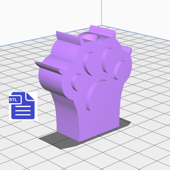 STL00461-1.png Download file Kitten Paw Straw Topper • 3D printing design, CraftsAndGlitterShop