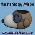 maceta-snoopy-aviador-4.jpg Snoopy Aviator Flowerpot