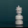 asm0001b.jpg #MakerBotOrnaments ,Snowy the springy snowman