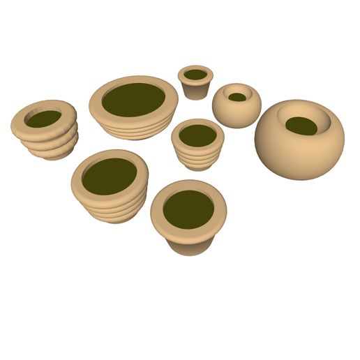 Potted-Cacti-pots.jpg STL file Smallscale cacti・3D printing model to download, BitsBlitzDesigns