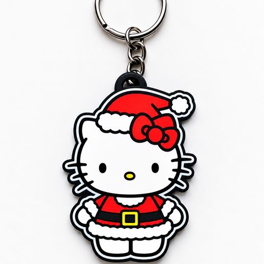 Hello Kitty Christmas Keychain