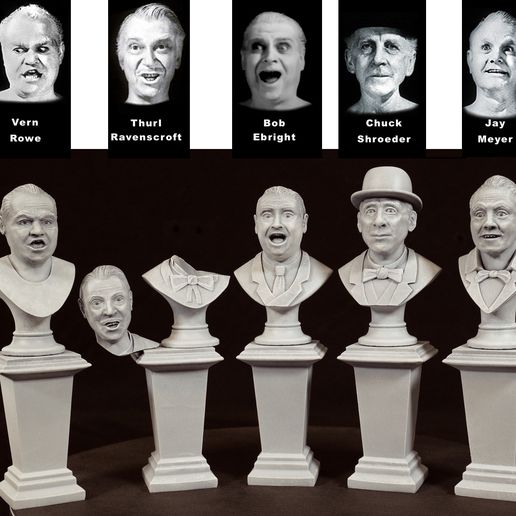 All-5-Busts.jpg Singing Busts Haunted Mansion, Graveyard Disneyland, 7 inches, 17.5 cm tall