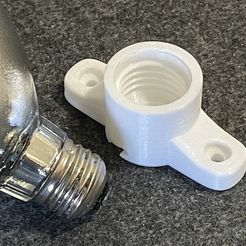 06f89101-f9dd-4115-b6a0-83f65ba34b34.JPG Free 3D file E26 / E27 edison screw light bulb socket connector fitting・Template to download and 3D print