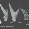 5.png Arlecchino Accessories Brooch, Heels & Hairclip Only for Cosplay (Mini Bundle) - Genshin Impact - Instant Download STL Files for 3D Printing