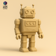 Robot-retro.png Robot Retro – Autómata clásico de estilo vintage futurista Low Poly