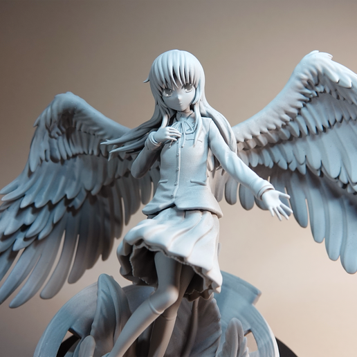 👼 Kanade Tachibana- Angel-Beats! Anime Figurine STL for 3D