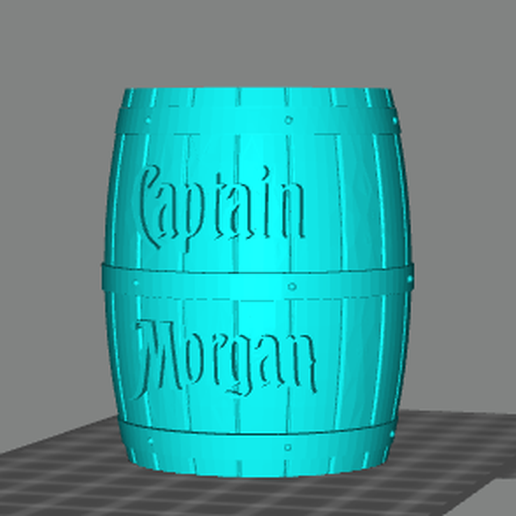 captain morgan barrel shot glass 3D model