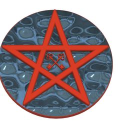 Pentacle-pentagramm-10-v4-000.jpg Hagan magic pentaclen activate the deck divination on tarot cards witch altar part pt-10 3d-print and cnc