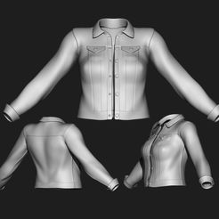 1.jpg 3 3D model jacket denim jacket sweatshirt