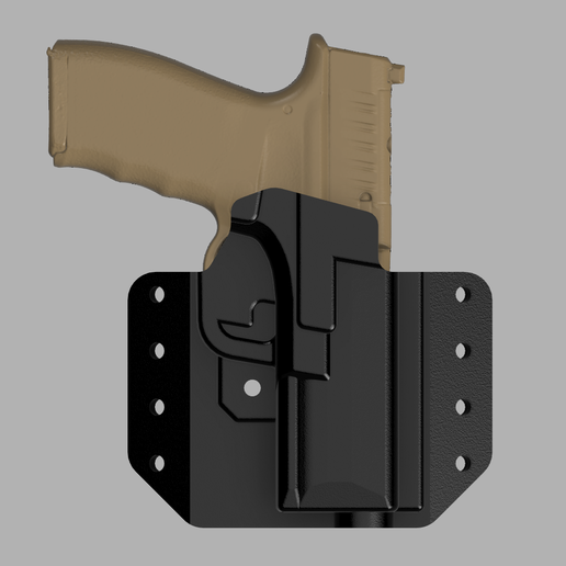 SPRINGFIELD HELLCAT PRO OWB COMPRESSION MOLD - 3D model önizlemesi