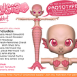 1.png [KABBIT BJD] - Lusia the Mermaid Kabbit Ball Jointed Doll - (For FDM and SLA Printers)