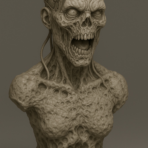 スケルトン ホラーアート Zombies Digital Download Art Print - AI Generated Wall Art