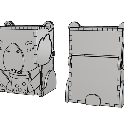 📦 Capybara Box・Archivo 3D Gratis para Mecanizado CNC - Corte por láser ...