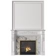 3ddd1.jpg White Fireplace in a classic style. Fireplace in classic style